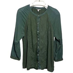 LUCKY BRAND Embroidered Long Sleeve Shirt